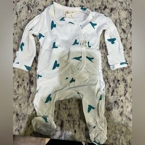 Bonsie bamboo skin to skin one piece with fold over hand cuffs